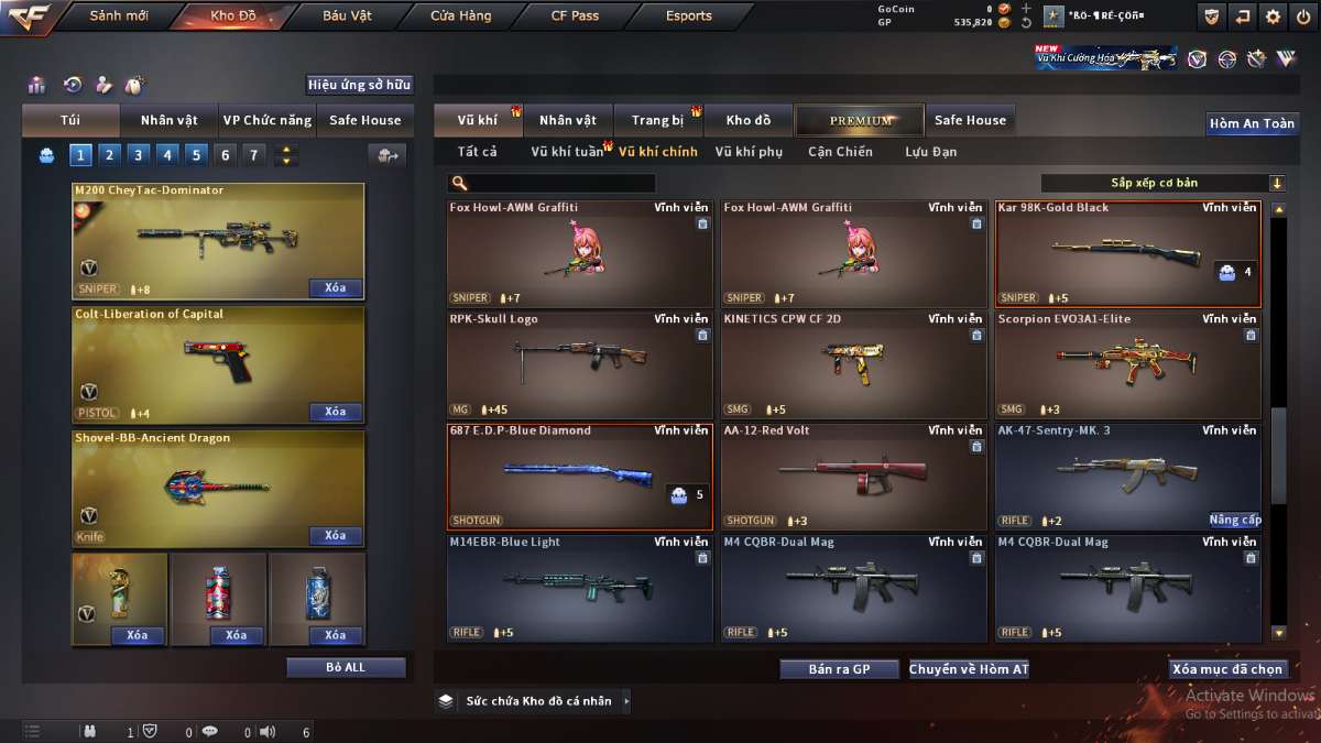 shop acc cf uy tin gia re